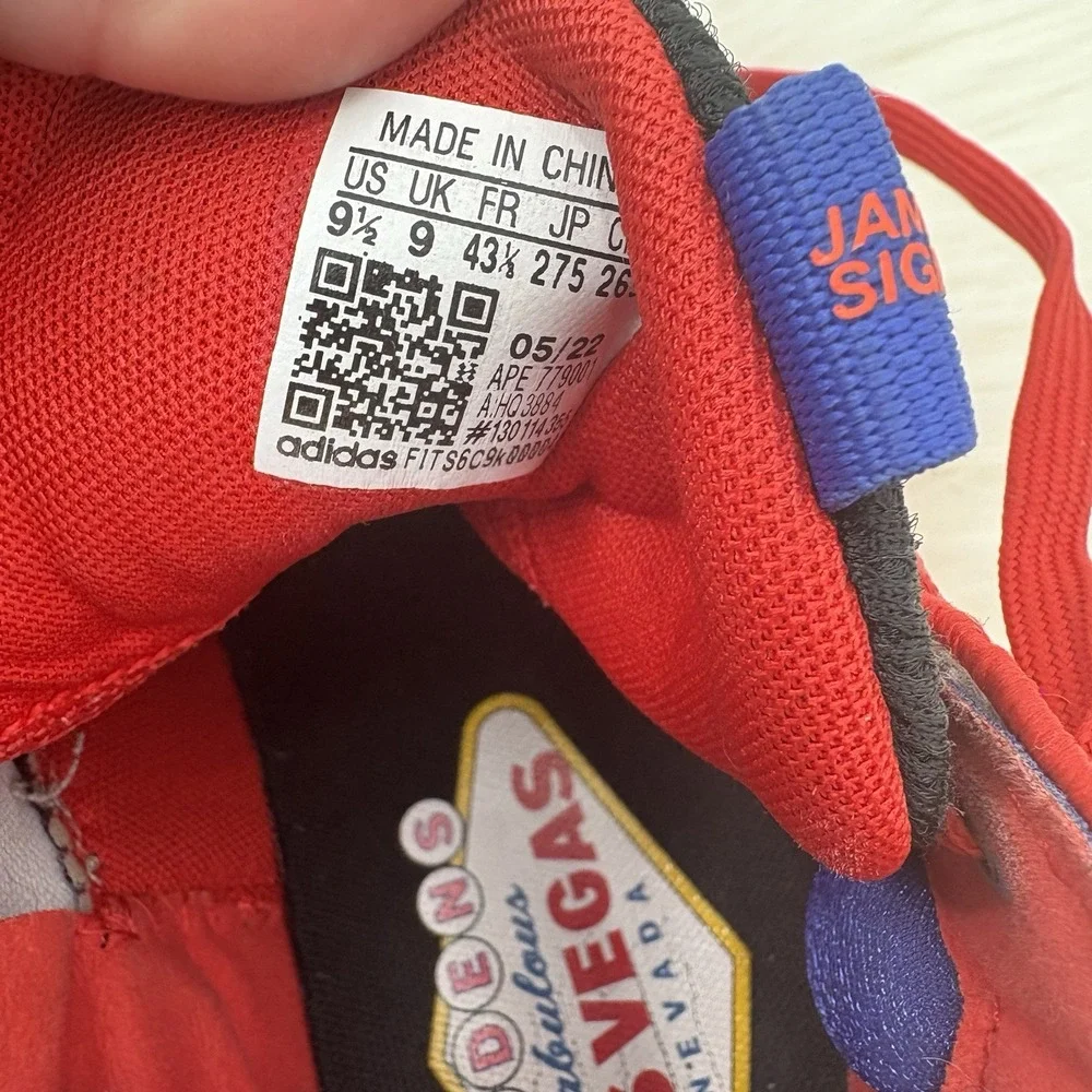 Adidas Harden Vol. 6 Vivid Red Monogram Men's Size 9.5 Shoes‎ Las Vegas HQ3884